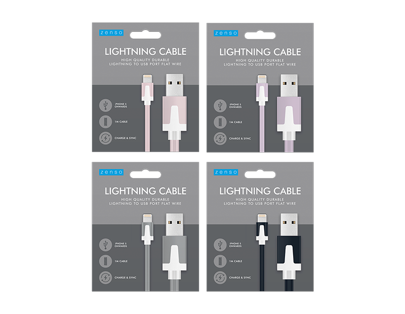 Lightning to USB Flat Cable 1M
